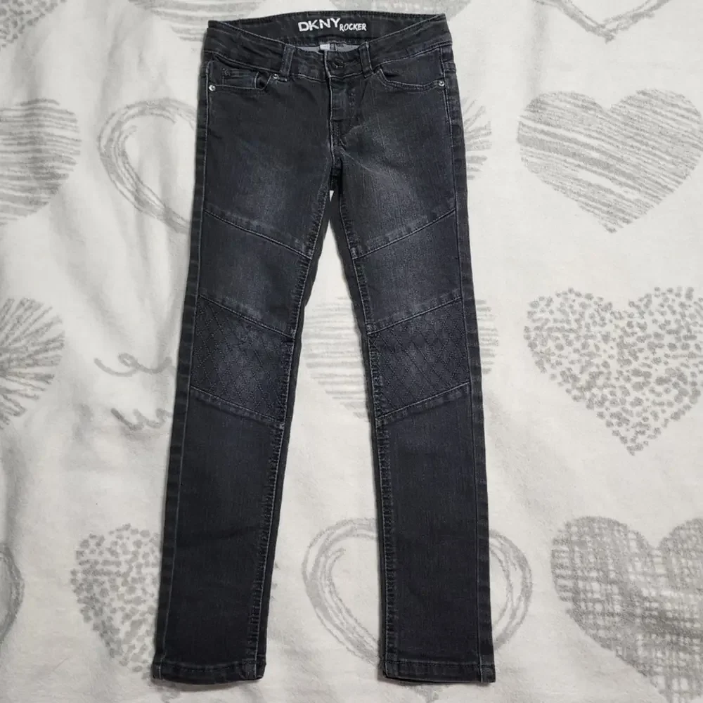 DKNY Rocker Black Skinny‎ Jeans – Moto Style 🖤 Girls Size 8